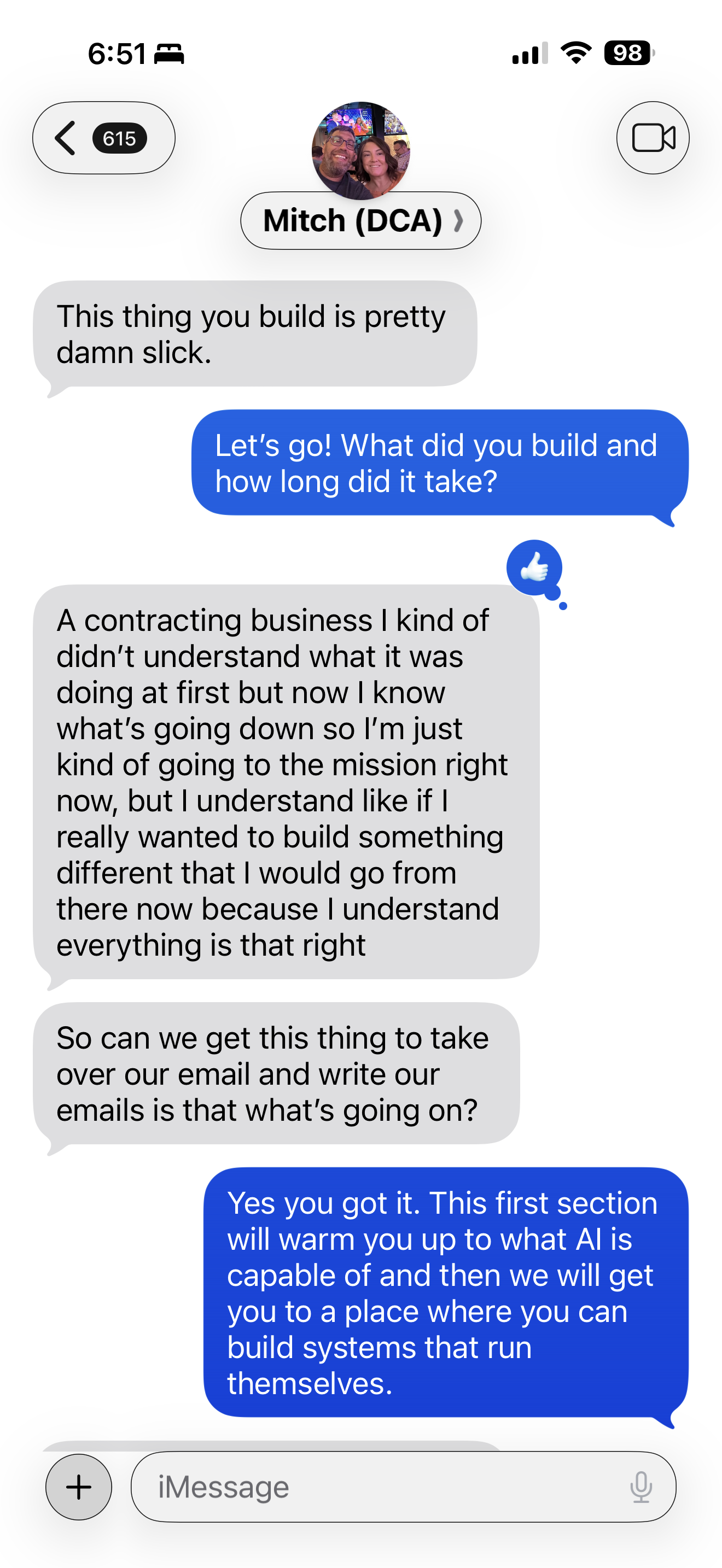 Mitch's testimonial about Zero Day AI