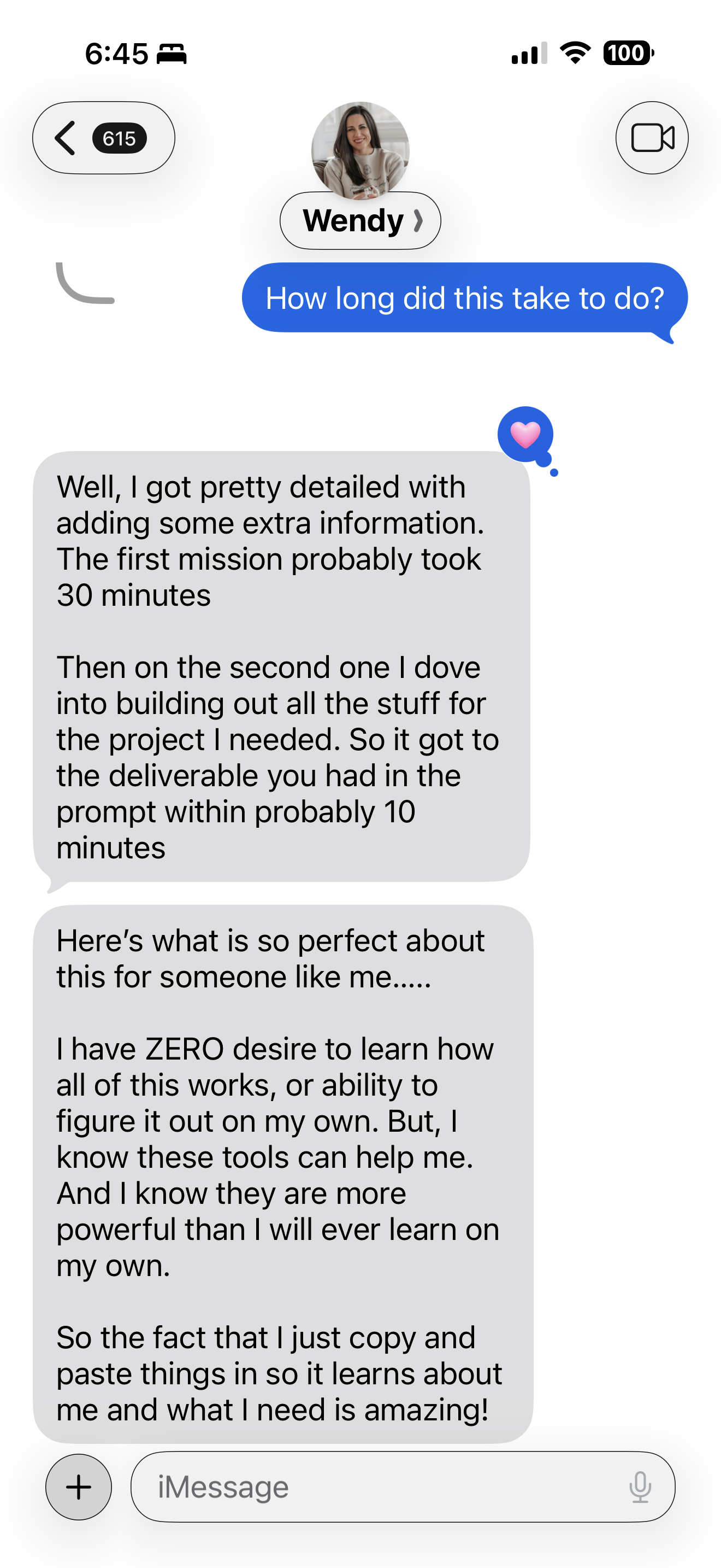 Wendy's testimonial about Zero Day AI